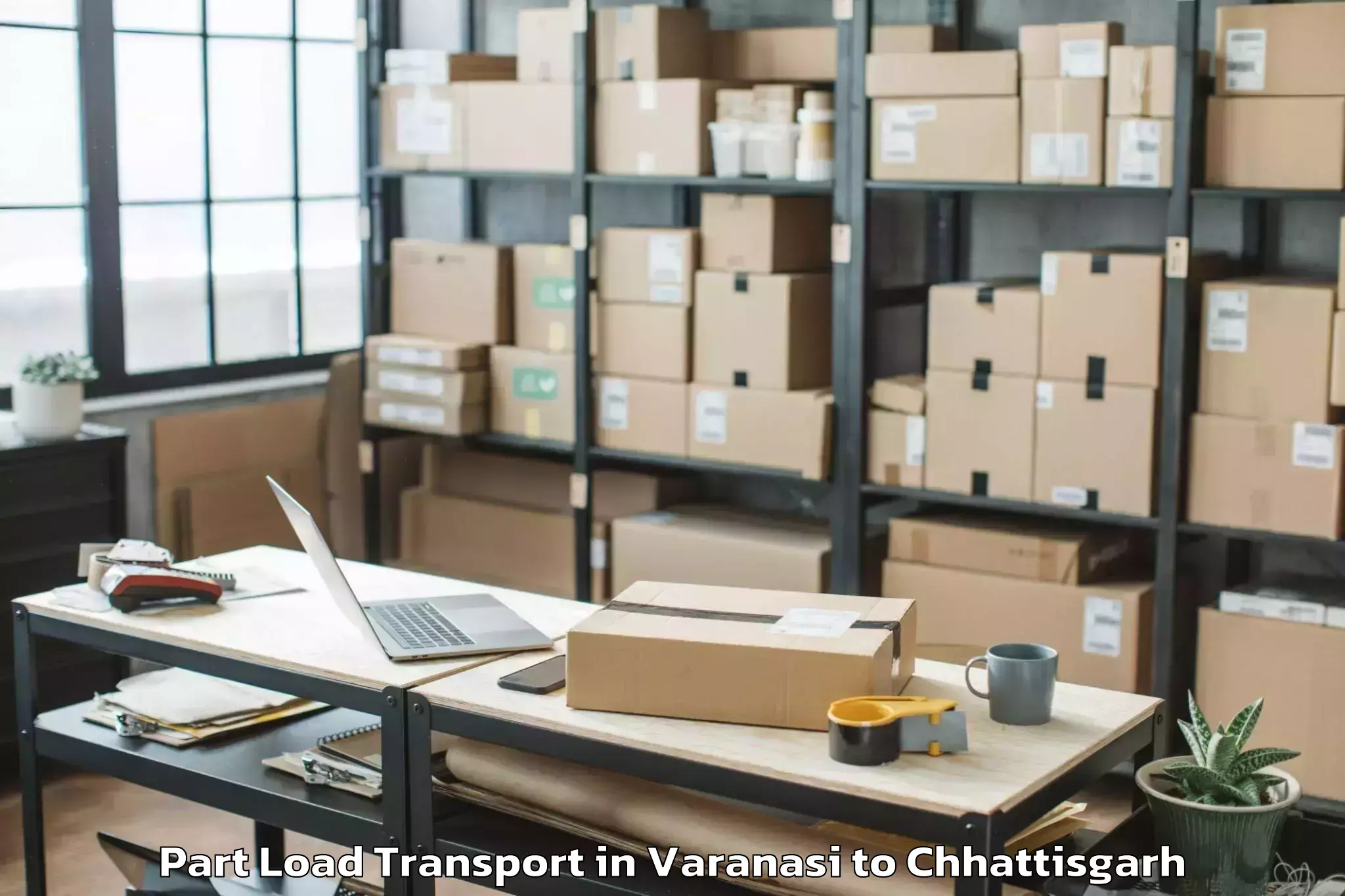 Professional Varanasi to Dongargarh Part Load Transport